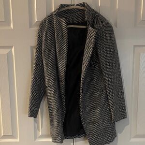 Women's Black and White Coat